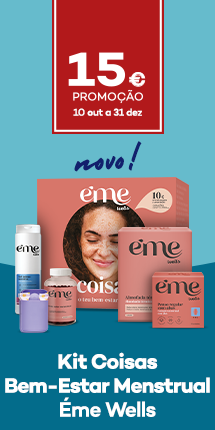 Novo Kit Coisas Bem-Estar Menstrual da marca Eme Wells , com promoção de 15€ de 10 outubro a 31 dezembro